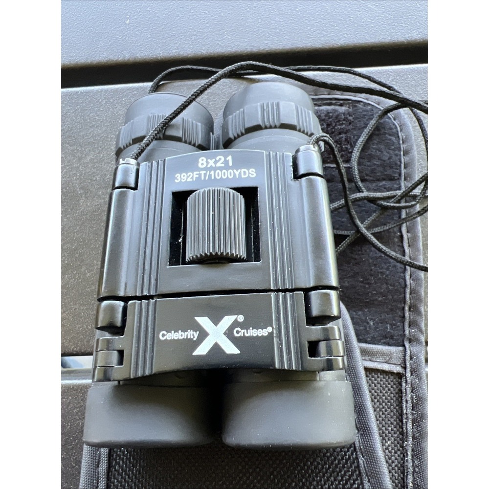 Celebrity Cruises Compact Binoculars 8x21 Folding Pocket Travel Optics W/ Case